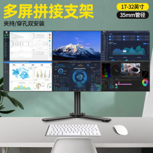 6屏 多屏四屏六屏桌面显示器支架电脑显示屏幕挂架炒股金融监控4