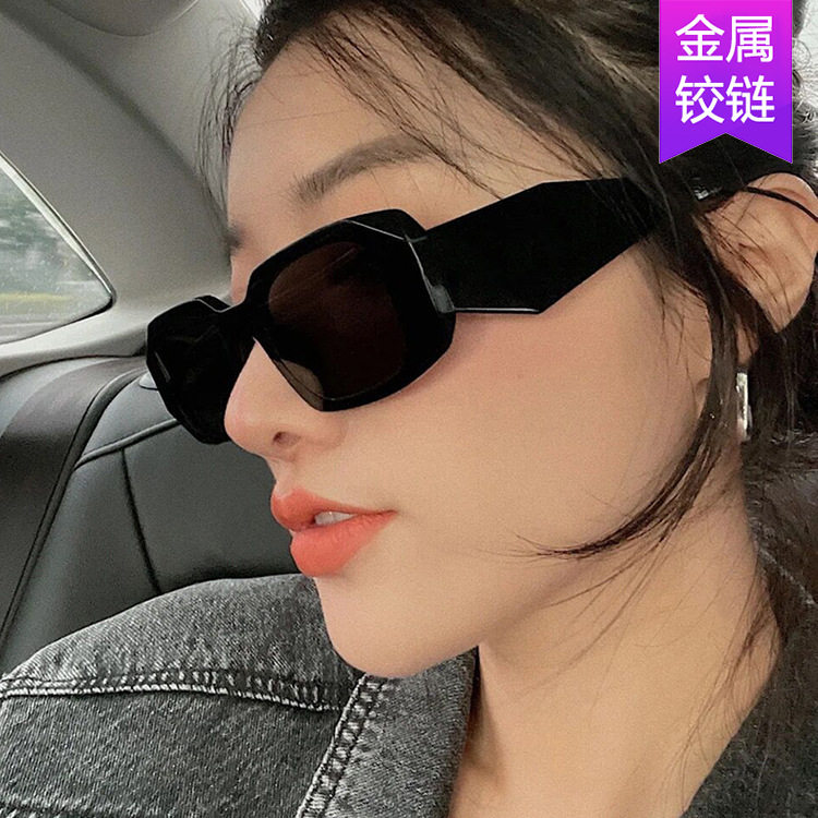 日本moleubakp家不规则方形墨镜新款女士大脸墨镜个性太阳眼镜