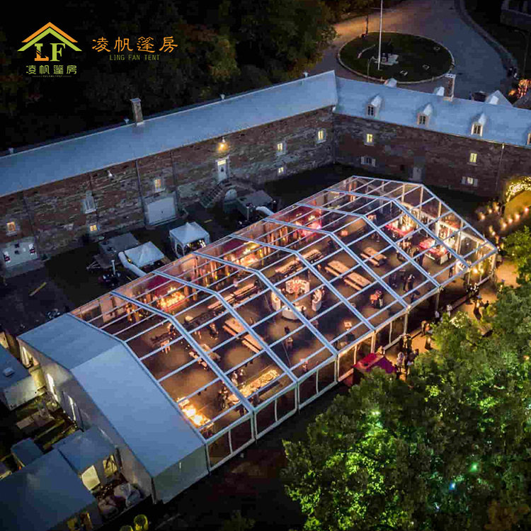马来西亚户外铝合金帐篷 全透明婚礼帐篷装配式派对篷房广州工厂
