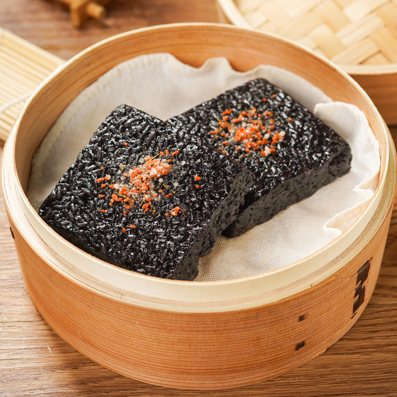 粮觅乌饭糕乌米糯米麻糍加热即食早餐速食甜米饭宁波传统糕点黑米