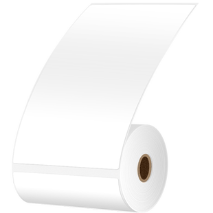 L01标签机打印纸热敏标签纸服装吊牌商品价格食品不干胶标签纸打印机贴纸条码纸40*80/60mm