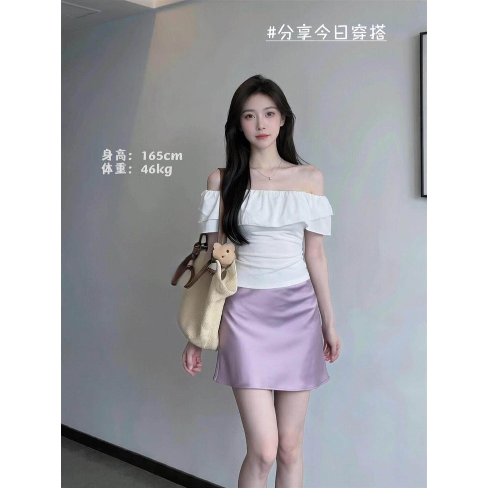醋酸半身裙女夏天绝美小套装2026超火夏装一整套短裙子小香风穿搭