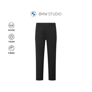 纯色休闲针织长裤 BMW 日常通勤直筒款 官方春秋季 男 STUDIO宝马男装