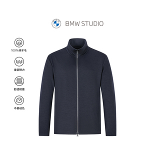 【100%绵羊毛】BMW STUDIO宝马男装冬季夹克商务休闲简约纯色夹克