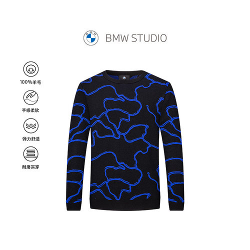 BMWSTUDIO时尚商务圆领针织衫