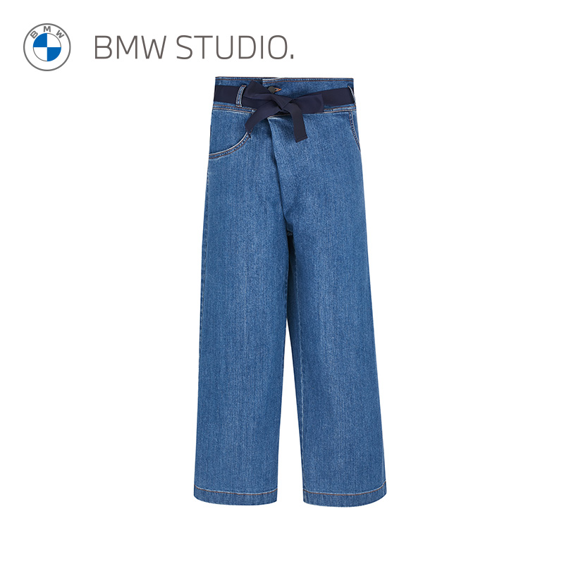 BMW Studio宝马女装官方夏季新款时尚宽松简约百搭女士阔腿牛仔裤 女装/女士精品 牛仔裤 原图主图