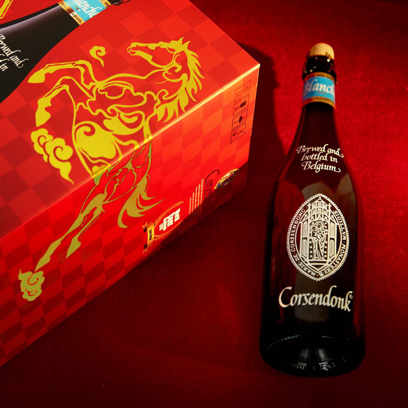 比利时进口科胜道经典三料白啤修道院啤酒科盛道马年礼盒750ml