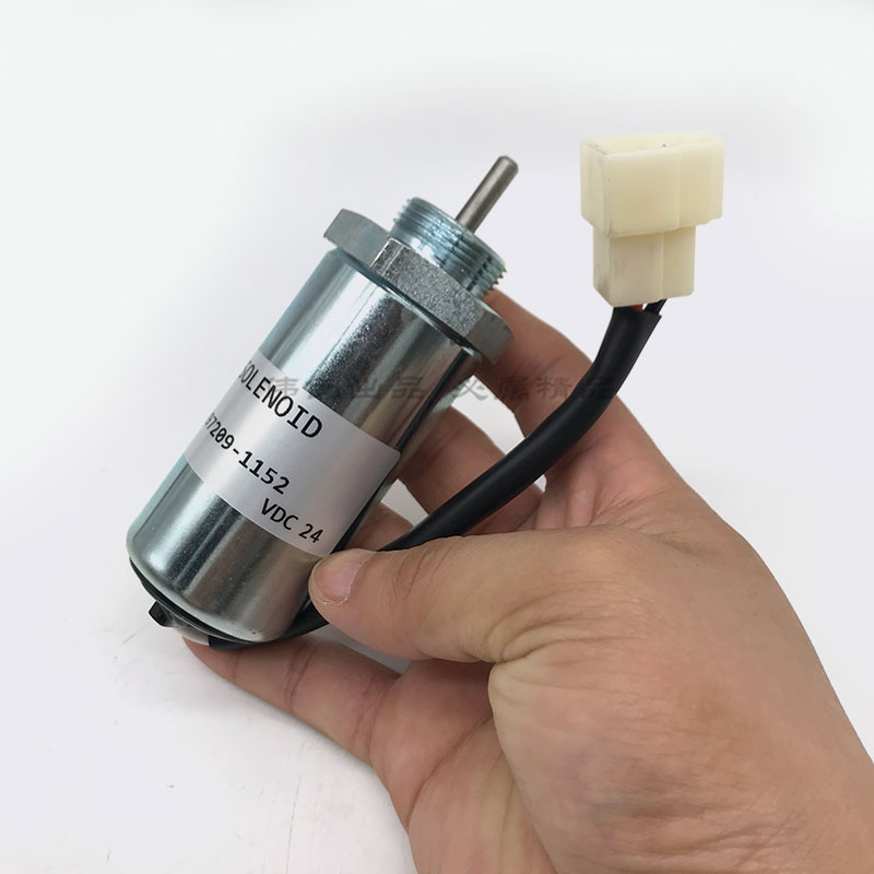 挖掘机神钢75-8日立55三一75五十铃4LE2发动机熄火开关电磁阀配件