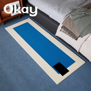 okay苔阶留痕床边毯地垫 ins治愈韩系卧室入户垫进门房间毛绒地毯