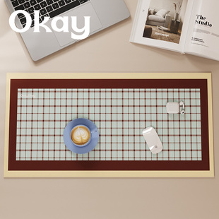 okay摩登格调鼠标垫家用办公书桌垫简约高级感电竞电脑键盘桌面垫