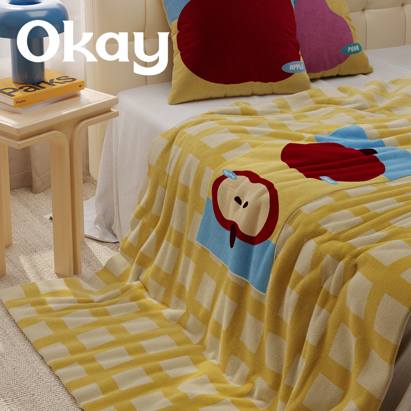 红萍暗号抱枕毯二合一韩系车载办公室午睡抱枕被可折叠空调毯子