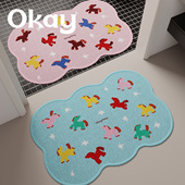 okay星锤小马浴室韩系简约吸水地垫厕所门口脚垫卫生间门垫防滑垫