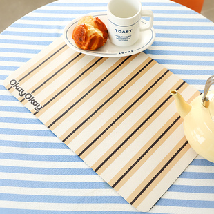 OKAY 餐垫高级感隔热桌垫韩系简约ins风西餐垫防水防油免洗用餐垫