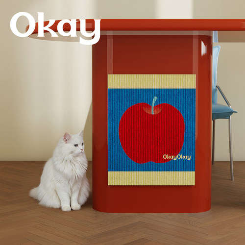 okay晴日红果猫抓垫耐抓加厚耐磨玩具背胶猫抓板沙发家具保护贴墙