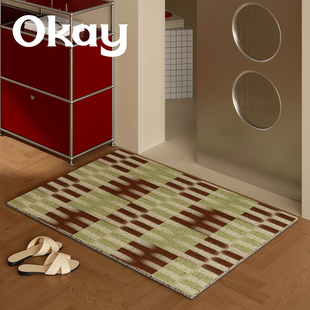 okay南颂晚歌丝圈入户地垫门口家用可裁剪 pvc耐脏防滑除尘脚垫子