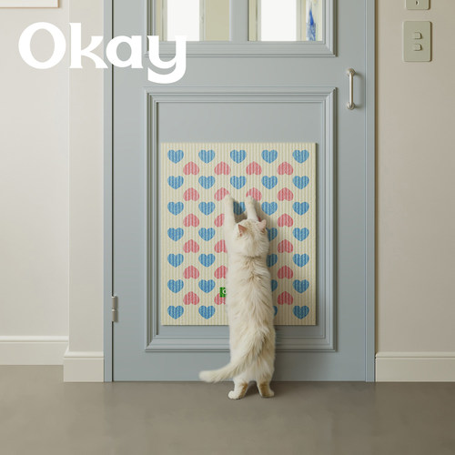 okay屿心曲猫抓垫耐抓加厚耐磨玩具背胶猫抓板沙发家具保护贴墙