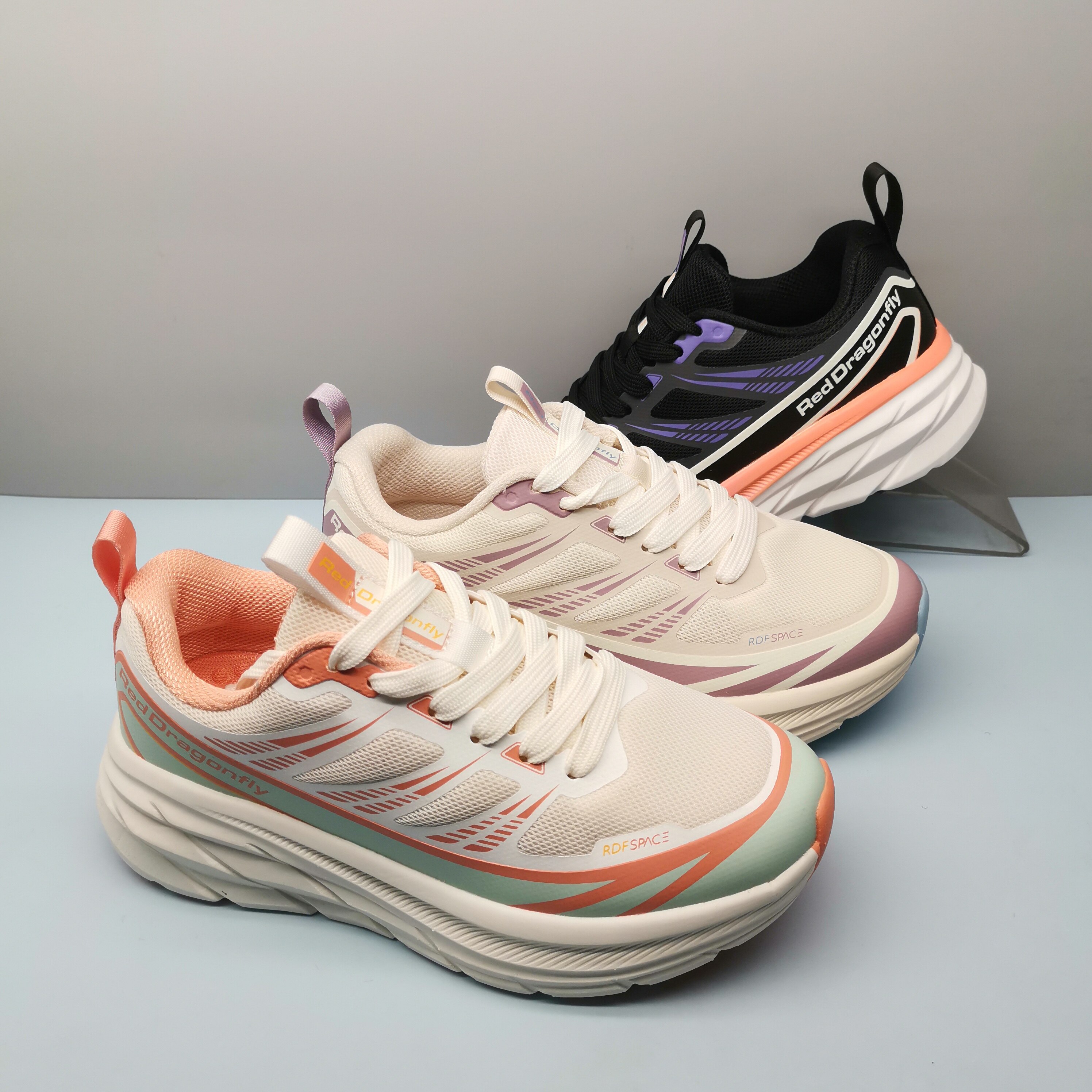 红蜻蜓老爹鞋女夏季新款bx55000241运动休闲拼色透气厚底增高女鞋