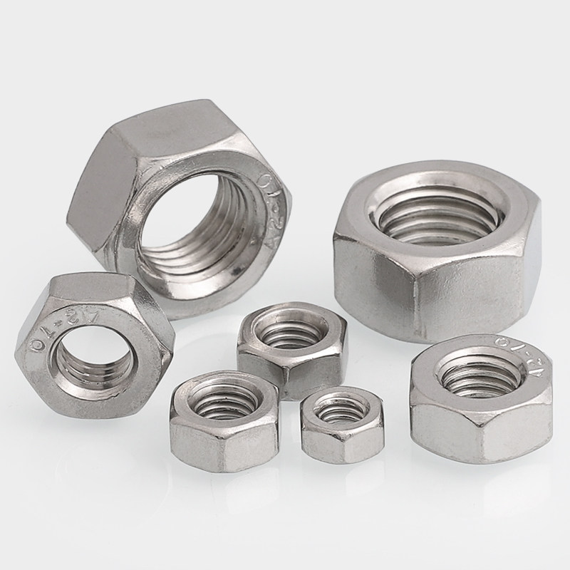 304不锈钢六角螺母小螺帽螺丝帽大全m1m2m3m4m5m6m8m10m12m14-m36