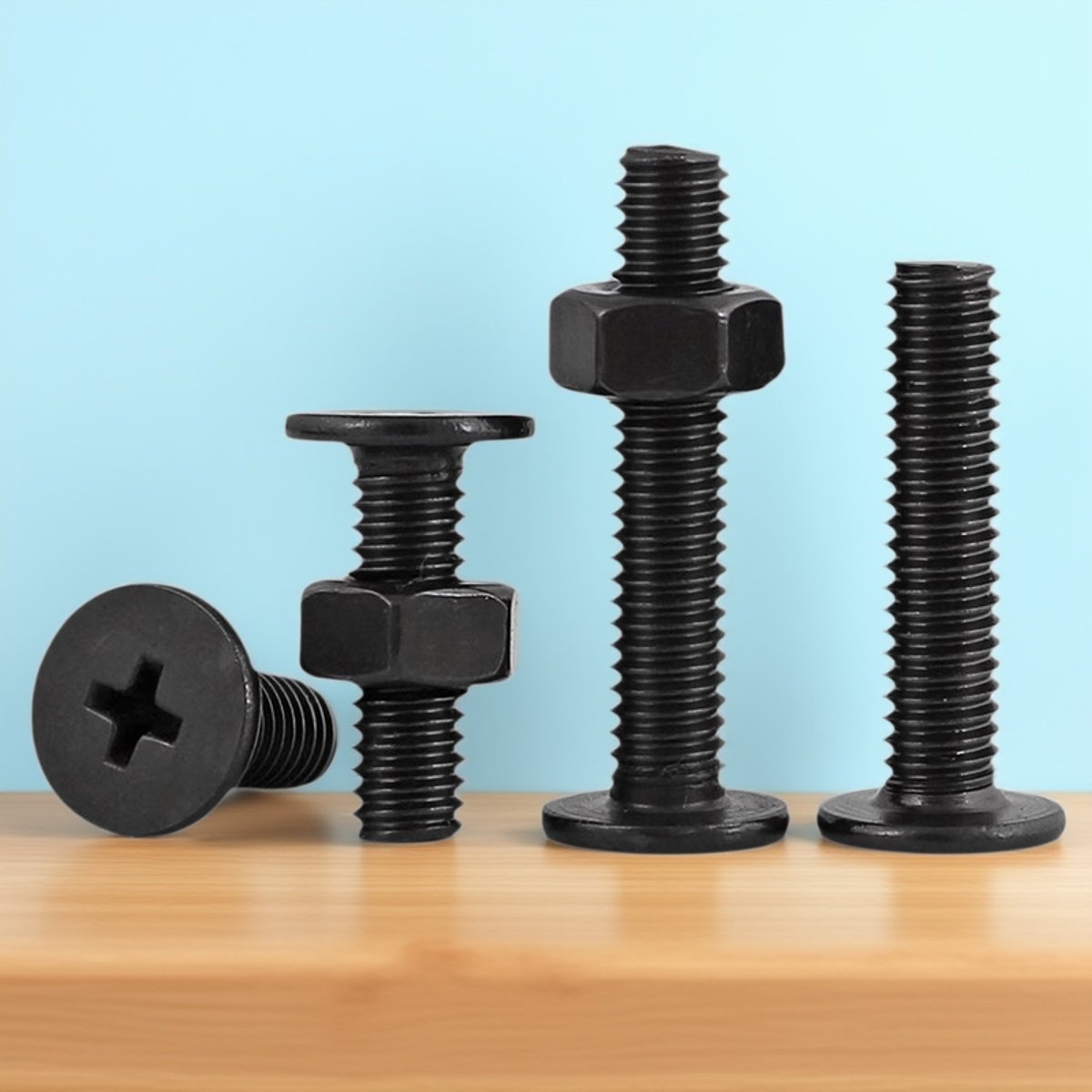 黑色304不锈钢扁平头十字超薄头