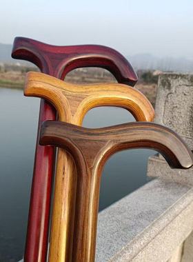 老人拐杖一体结实木拐棍老年人手杖轻便防滑手棍木质助行专用捌杖