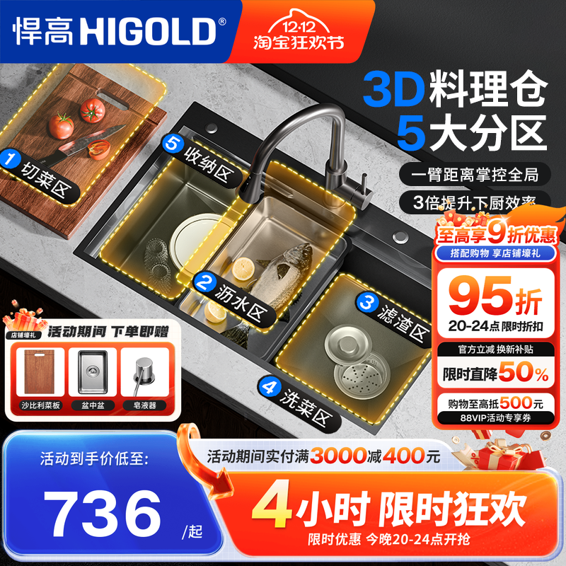 悍高HT系列手工大单槽pro升级版