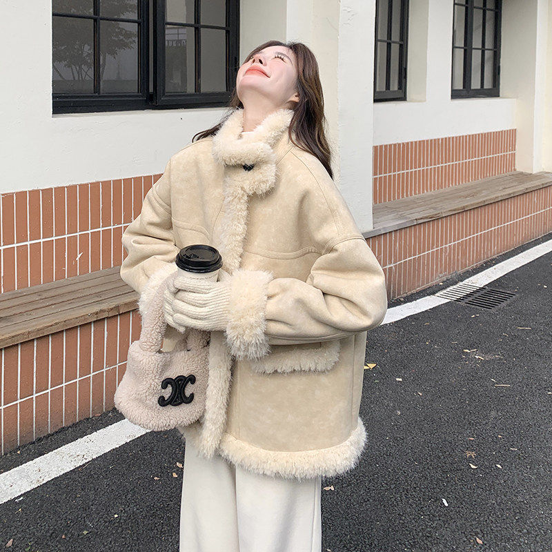 独特漂亮小香风羊羔毛厚外套女冬2025新款超好看皮毛一体加绒棉服,个性定制/设计服务/DIY,棉服工装,淘宝优惠券,粉丝福利购,淘宝优惠卷