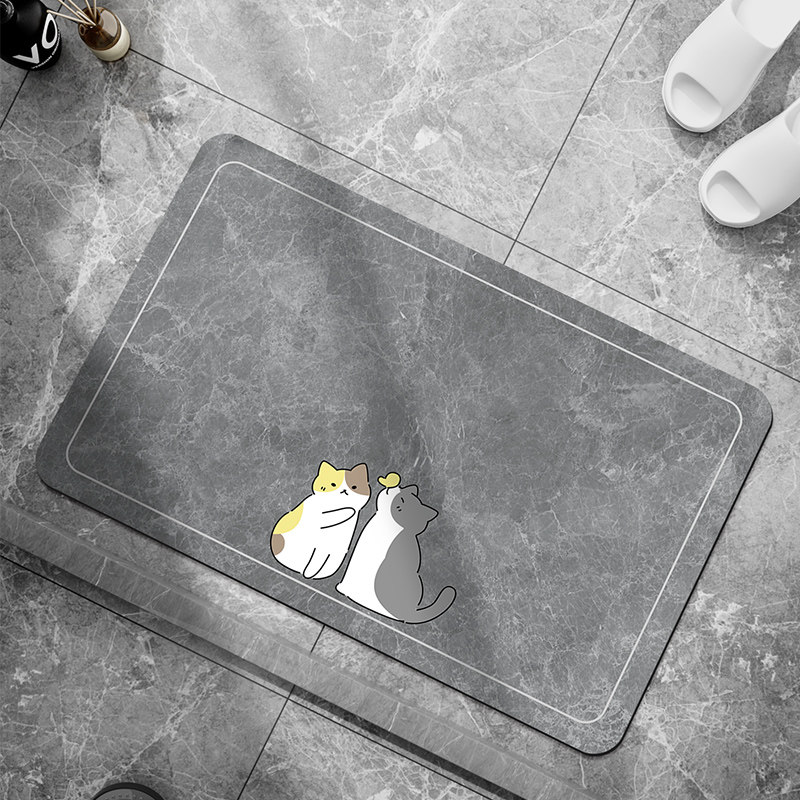 卡通浴室防滑软硅藻泥脚垫子家用卫生间门口吸水脚踩地垫厕所门垫,居家布艺,家用脚垫,淘宝优惠券,粉丝福利购,淘宝优惠卷