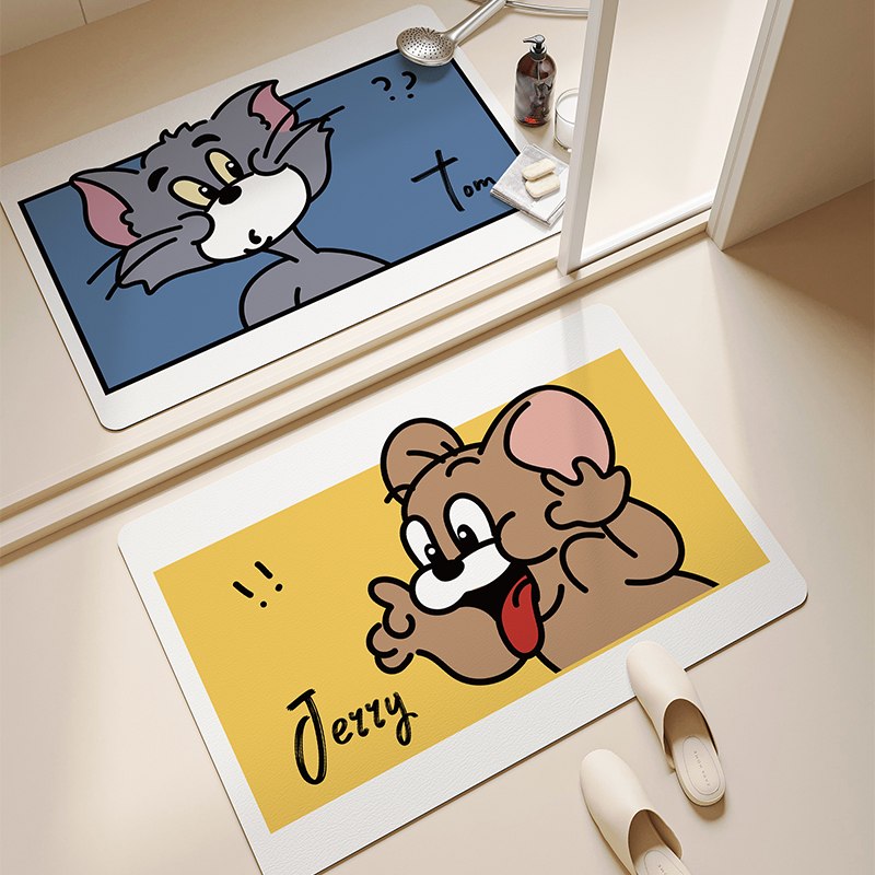 软硅藻泥吸水速干地垫卫生间门口浴室防滑脚垫厕所防摔倒踩脚地垫