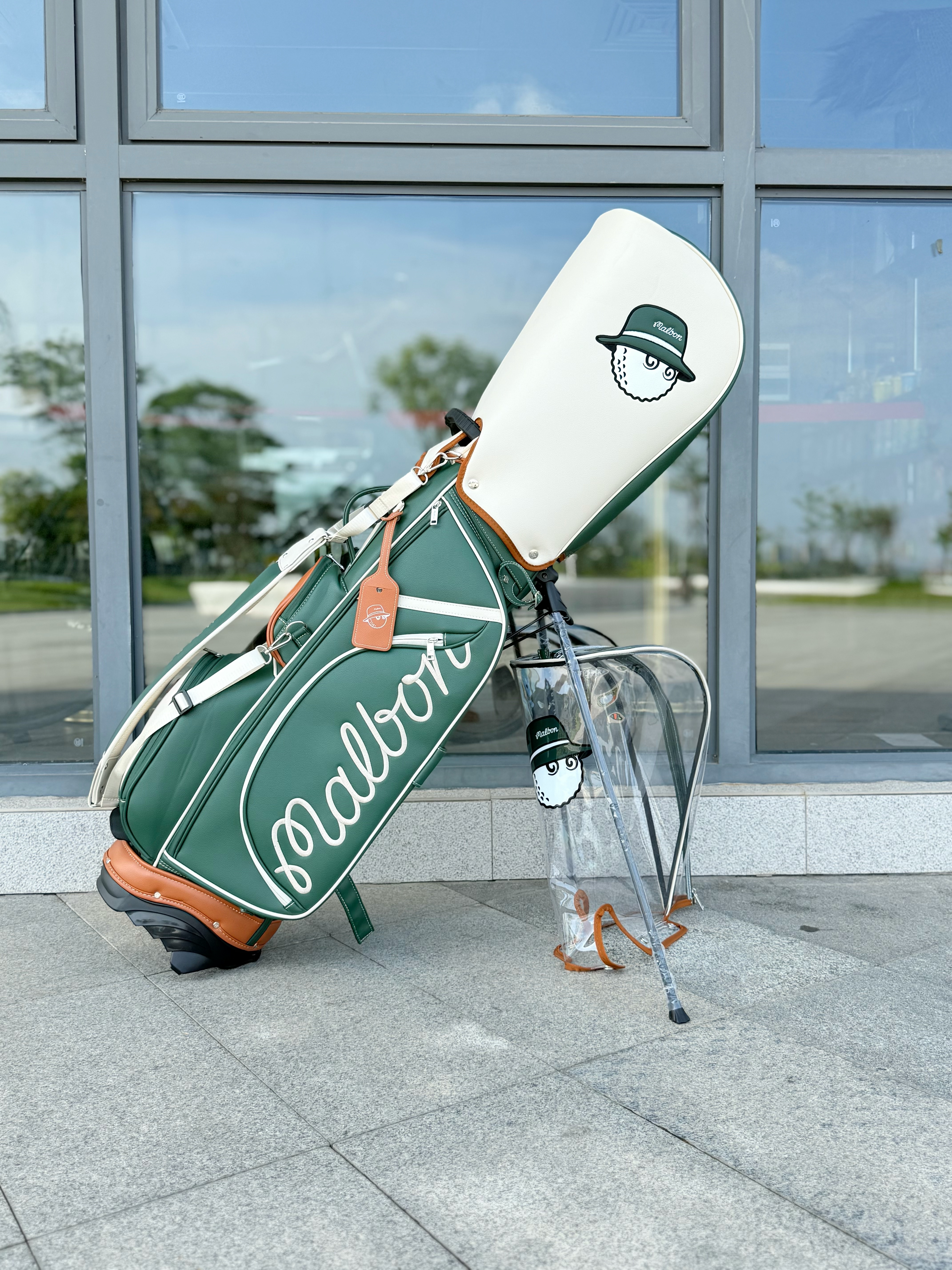 thumbnail for Korean MB Golf Bag Stand Bag Unisex New Fashionable Portable Stand Bag Cue Club Bag PU Waterproof