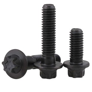 12.9级外六花法兰面螺栓梅花外六角法兰螺丝钉M5 14x17.5x43mm