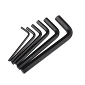 L型黑色内六角扳手碳钢平头内六角螺丝刀内六方六角六棱6角扳把手