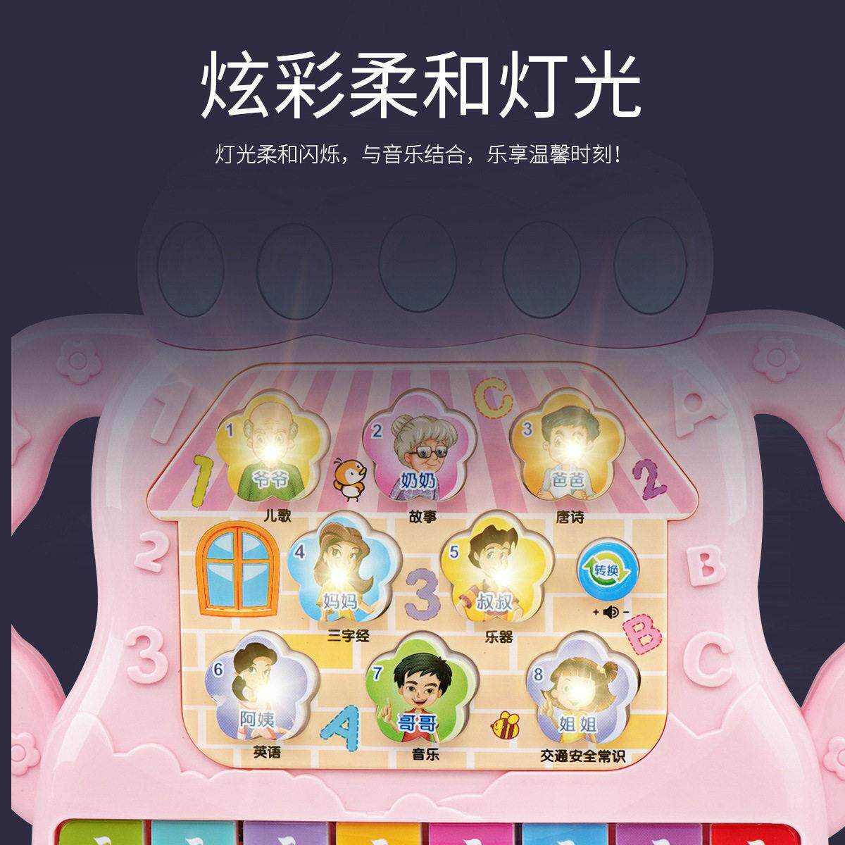 婴幼儿启蒙称呼学叫爸爸妈妈婴儿电子琴宝宝早教女孩儿童钢琴玩具