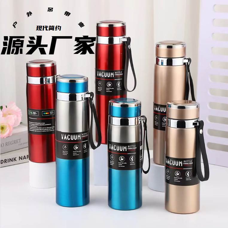爆款316不锈钢保温杯高颜值大容量运动便携水杯户外骑行水壶