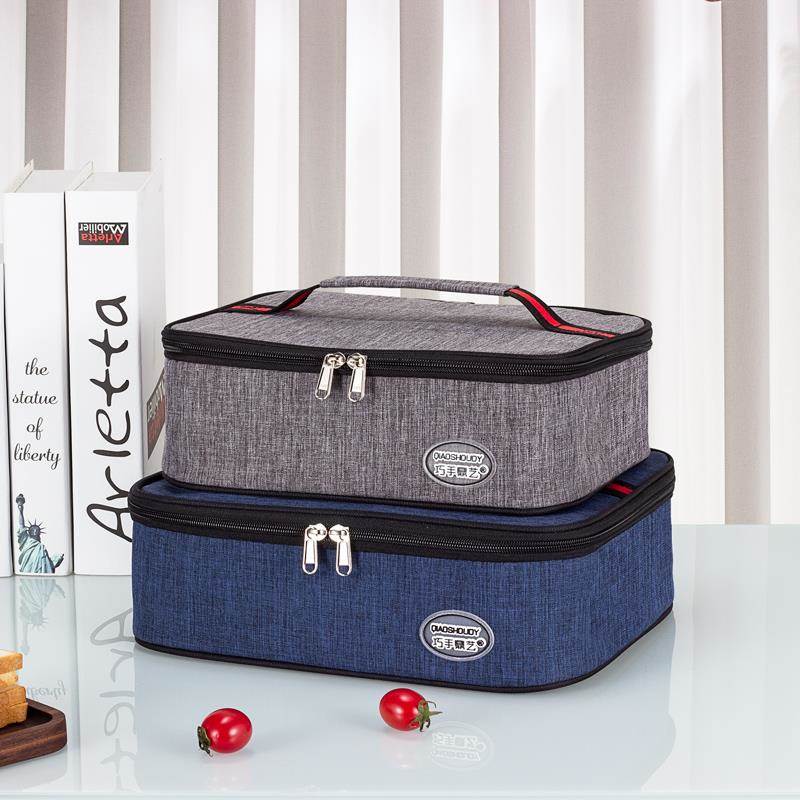 饭盒袋子学生餐盒包手提袋便当包上班族手拎食堂午餐包铝箔保温袋