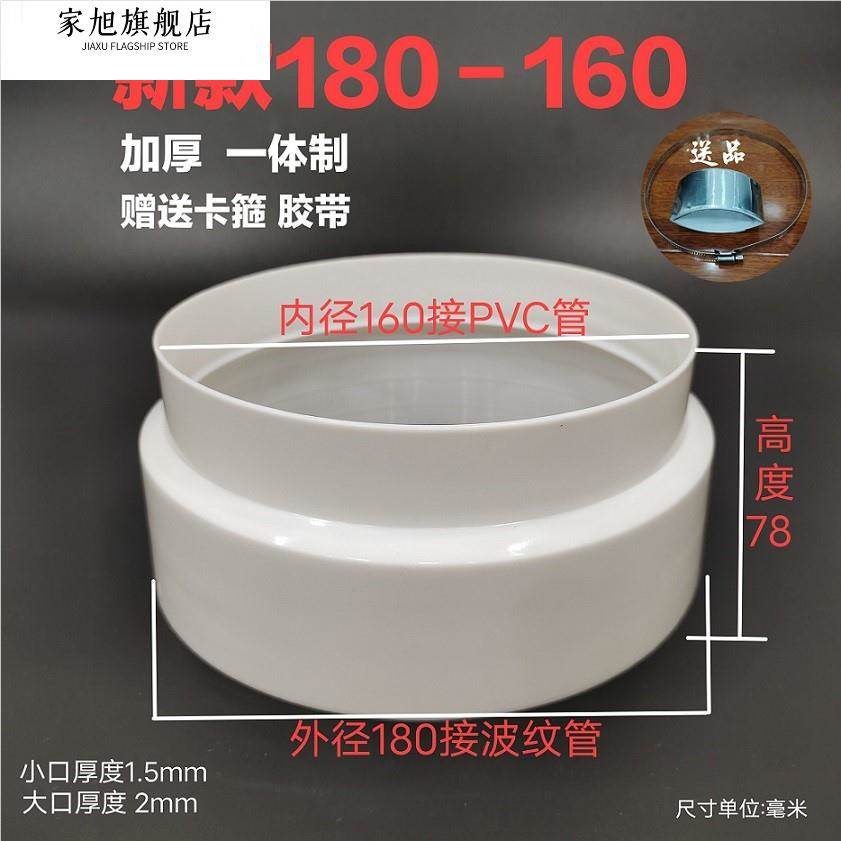 160转180mm200转100mm变径接头160转200mm直接pvc管油烟机烟管
