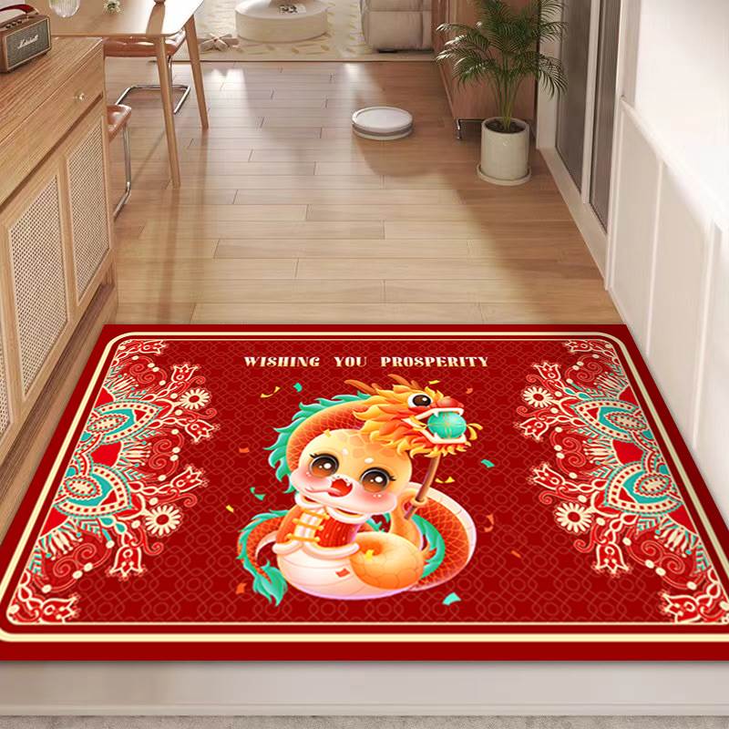 脚垫门垫进门玄关垫2025年新年入户地毯进门地垫耐脏红色喜庆门垫