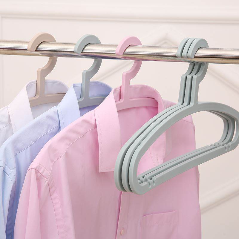 衣架子家用挂衣无痕防肩角晾衣架塑料防滑晒衣服撑子宽肩收纳挂架