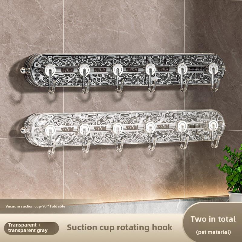 吸盘通用钩浴室吸盘毛巾挂无钻无钉无打孔六钩多功能排钩