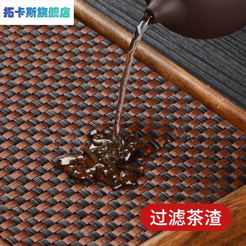 茶铺茶室茶台泡茶草编圆桌餐桌垫茶布布垫茶盘垫茶席过滤网茶几布图片