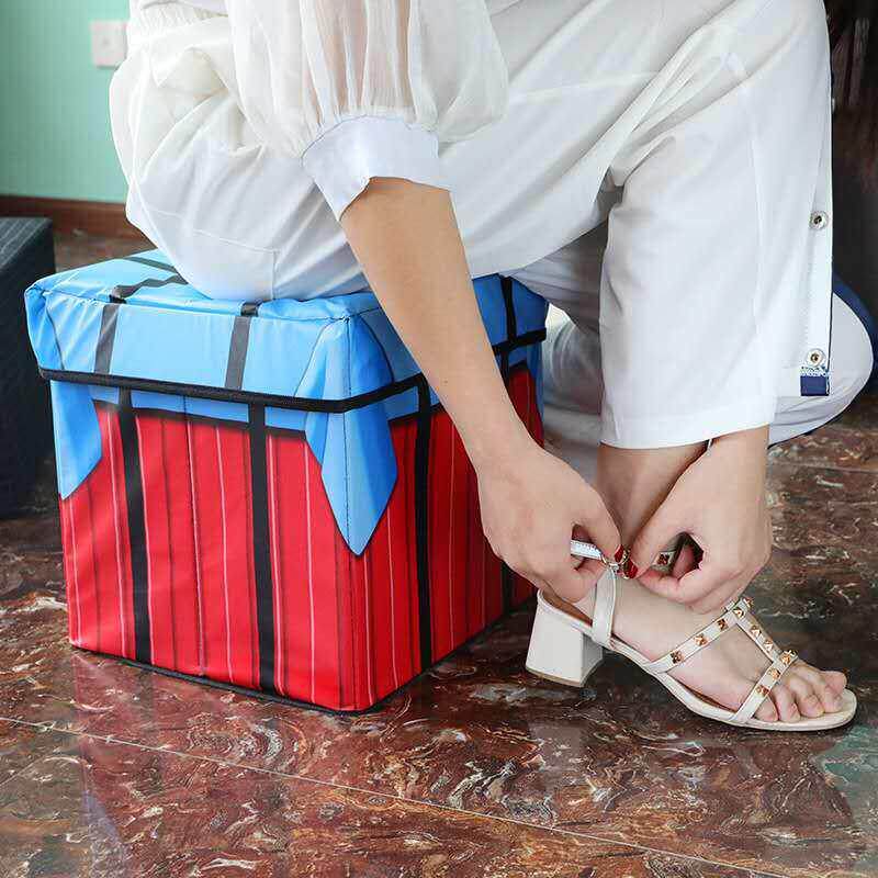 多功能创意收纳凳子杂物收纳箱换鞋凳子家居折叠储物收纳盒储物箱