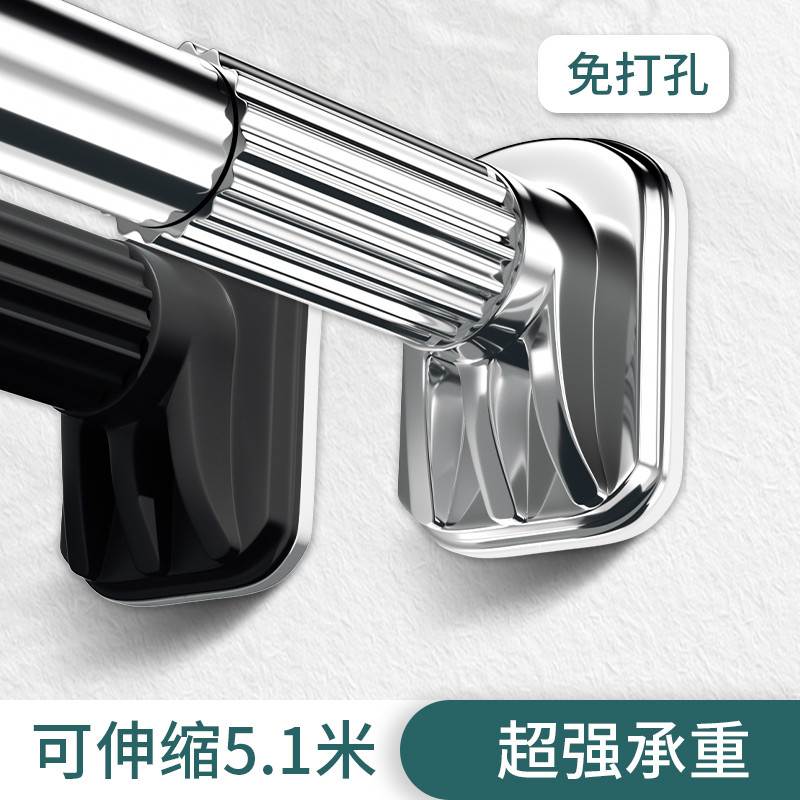 免打孔伸缩杆晾衣杆卫生间浴帘杆衣柜撑杆挂衣杆晾衣架卧室窗帘杆