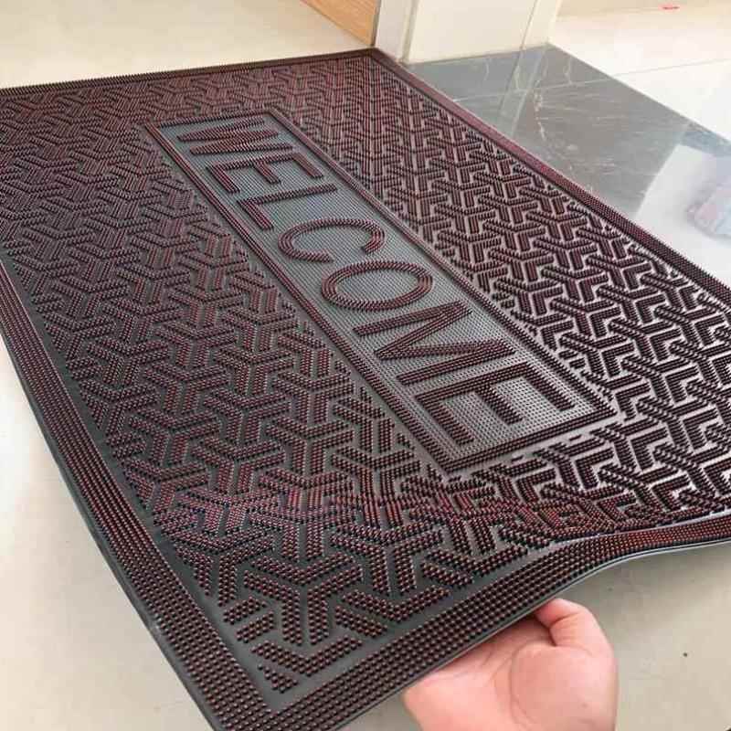 地垫门口进门垫耐脏家用脚垫双色尖齿垫子外门刮泥蹭脚垫入户地垫