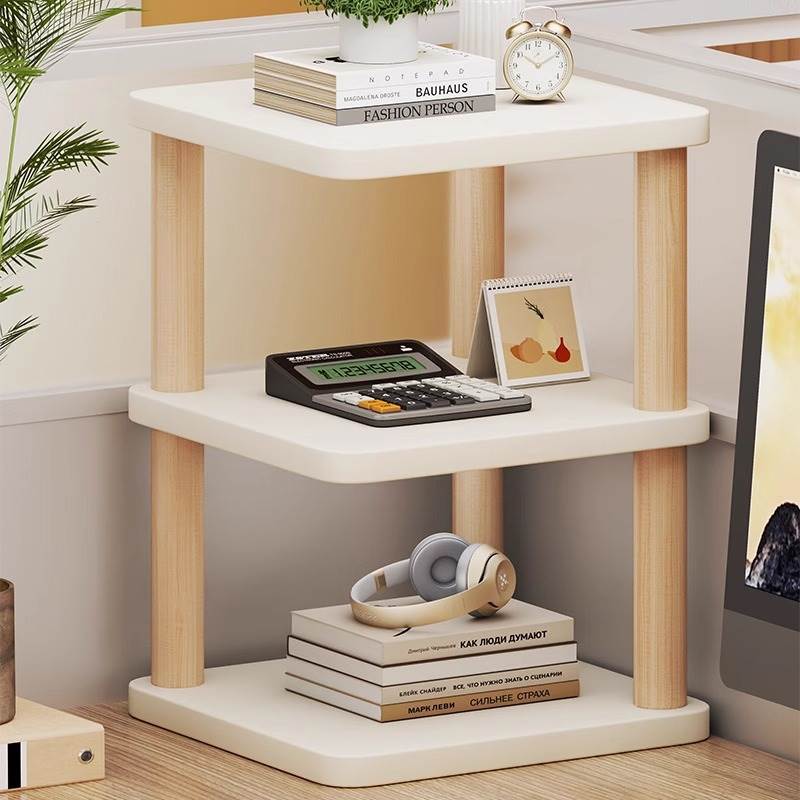 桌面书架多层转角置物架办公室桌上书柜学生书桌收纳架简易分层架