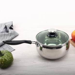 不锈钢奶锅汤锅加厚煮面小奶锅迷你小锅泡面热奶锅电磁炉燃气通用