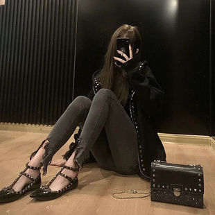 潮流帅气铆钉嘻哈外套宽松欧美街头潮牌美式 2024春秋卫衣连帽开衫