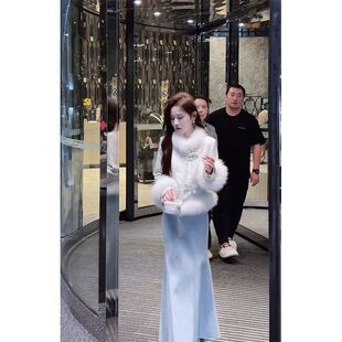 新中式国风套装女冬季小个子高级感气质外套半身裙子两件套