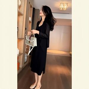 七格格服装防晒两件套2024夏宽松连衣裙吊带裙外搭洋气减龄显瘦