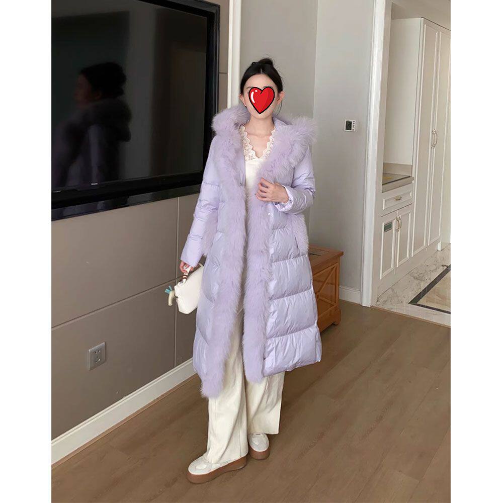 韩版长款羽绒棉服女新款