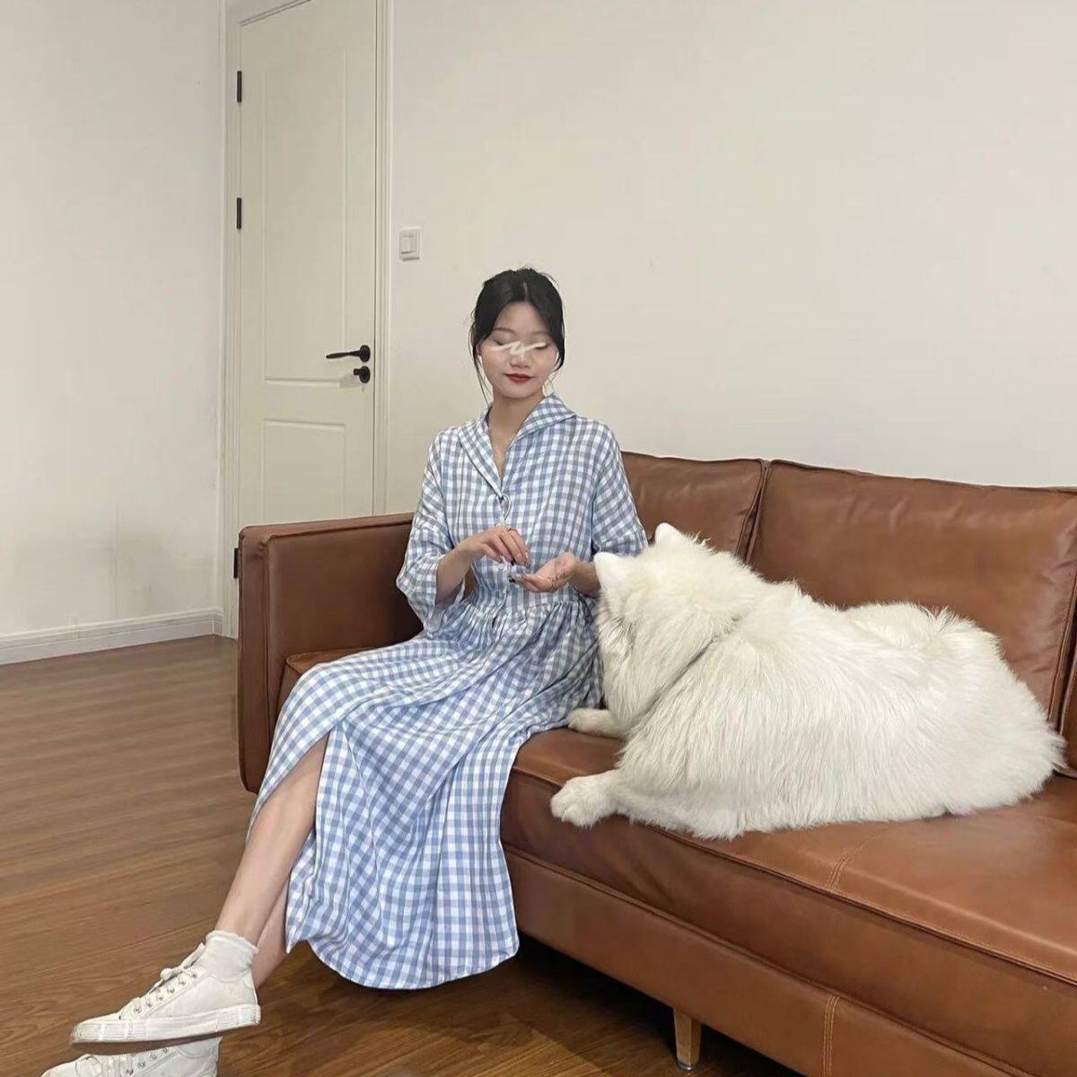 韩国chic夏季小众复古翻