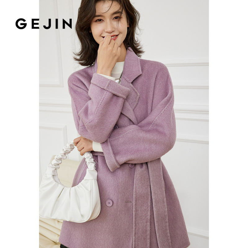 白金版中长款毛呢大衣